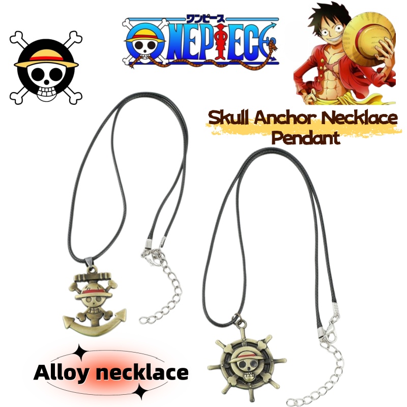 Luffy Anime Merchandise - Aksesoris anime One Piece, kalung logo