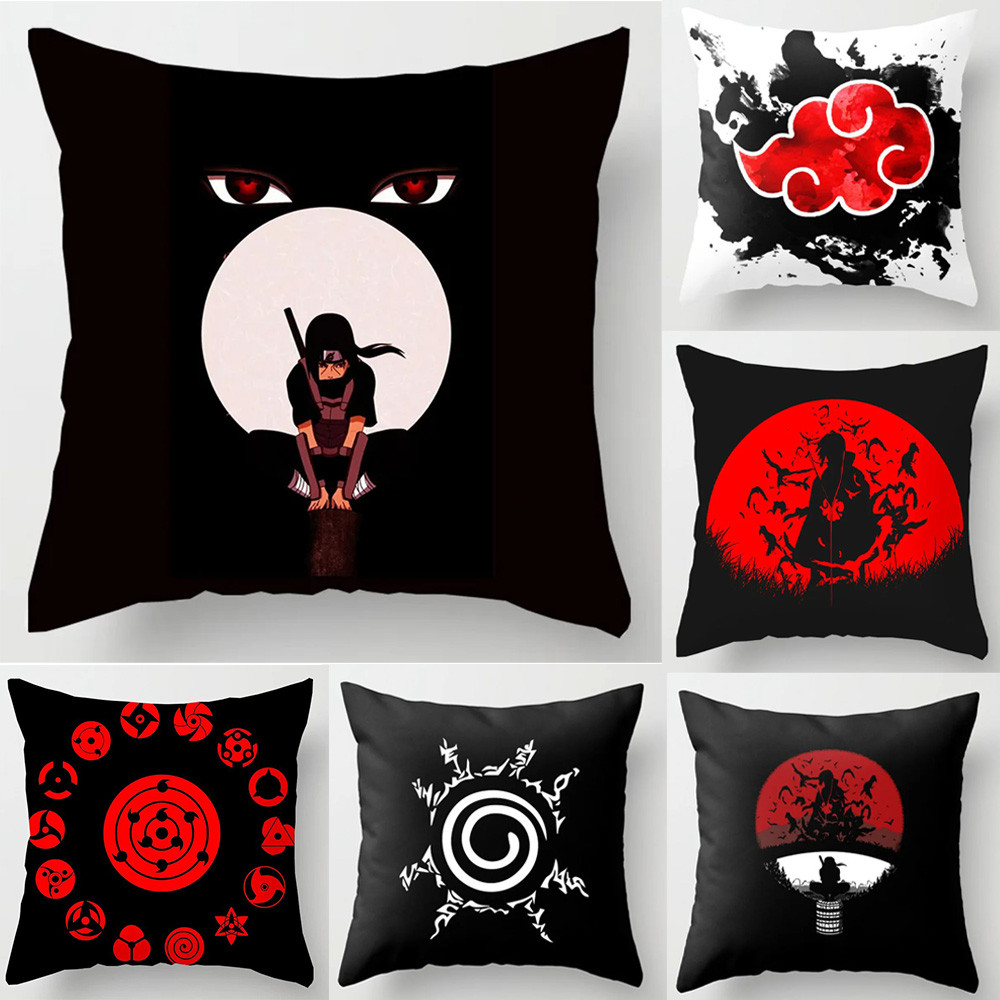 Rare Anime Merchandise - Anime Naruto dicetak sarung bantal Red