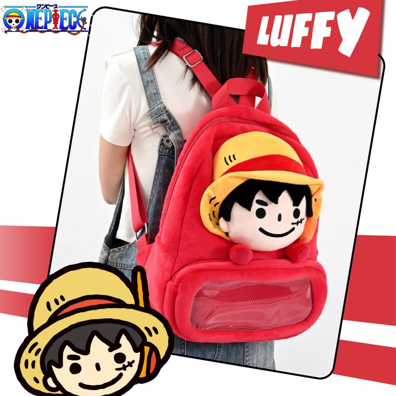 Luffy Anime Merchandise - Ransel One Piece Kartun Monkey D.