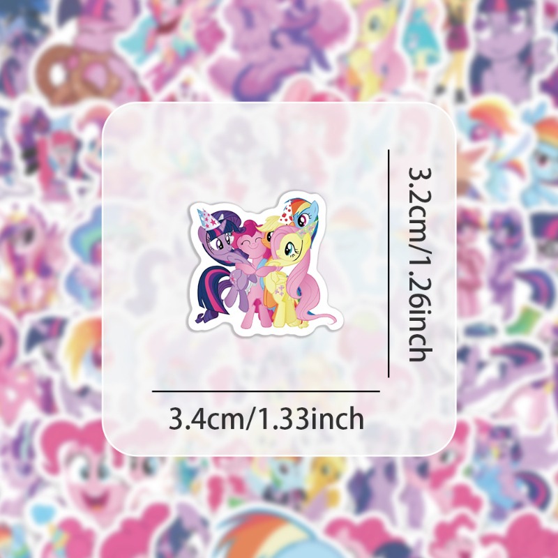 100pcs Stiker Kartun My Little - Free Anime Merchandise ulasan dan harga